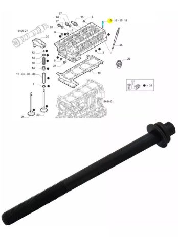 Śruba głowicy cylindrów Ducato 3.0 06- OE 504081515