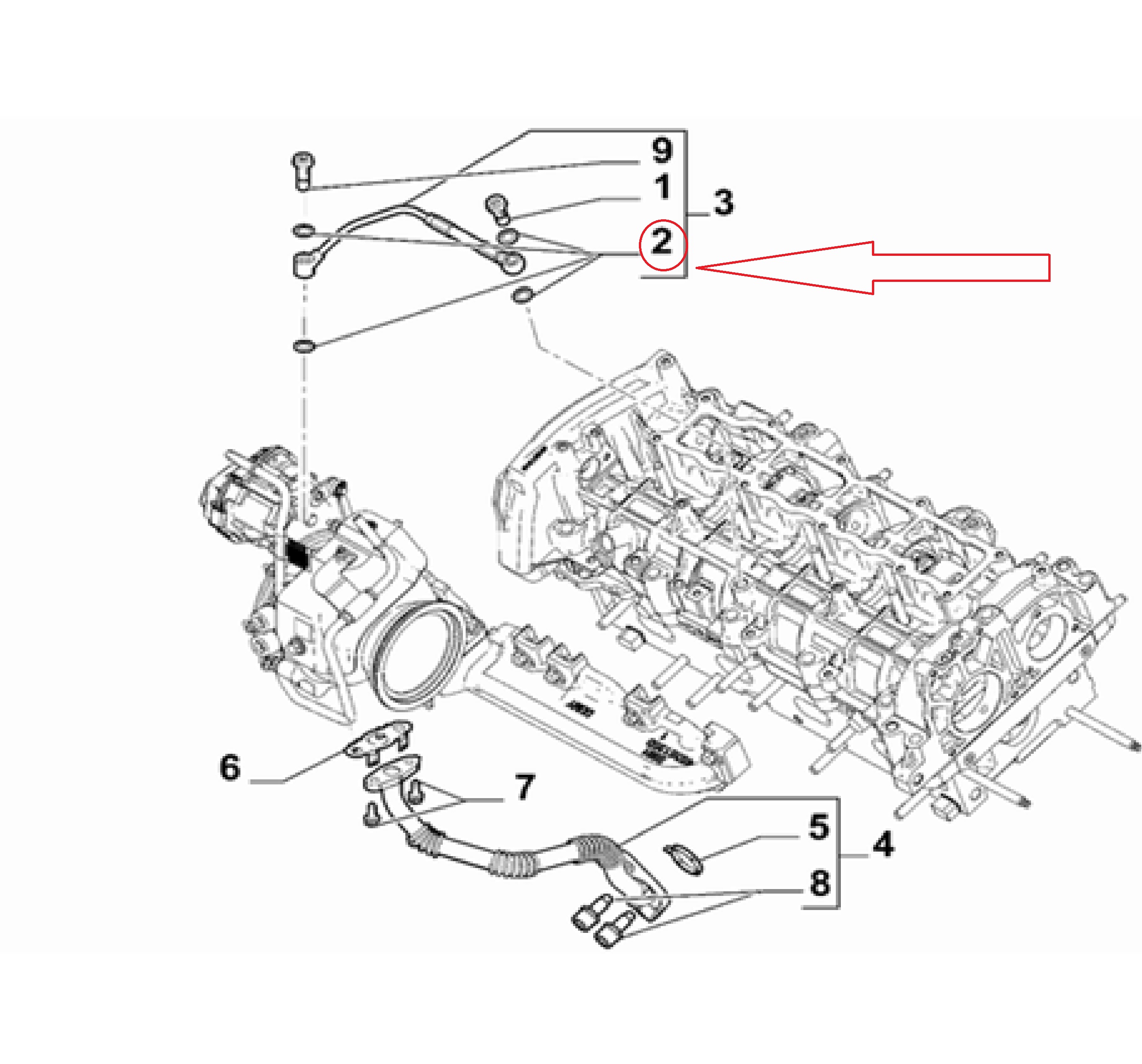 Podkładka przewodu turbiny 46336483 Ducato 2.2 OE - obrazek 2